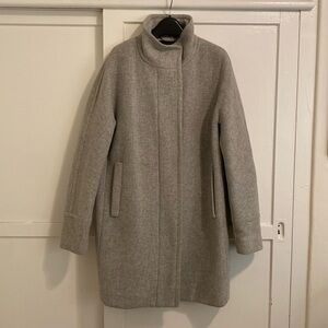 J.crew Grey Coat in Stadium Cloth